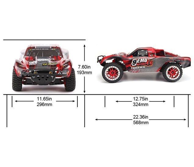 Машинка REMO HOBBY 8025 1/8 4WD 60 км/год безколекторний двигун червона 2515 фото