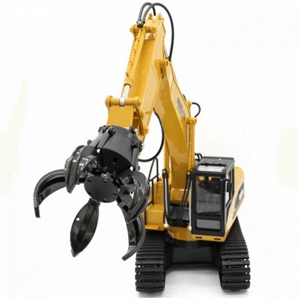 Экскаватор на радиоуправлении Hulna TOYS 1571 1/14 до 20 минут, 30 метров Жолтый 4712 фото