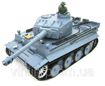 Танк Heng Long German Tiger І 1:16 3818-1 (нова версія 7.0) пневматична пушка, димогенератор, інф.червоний бій 4011 фото