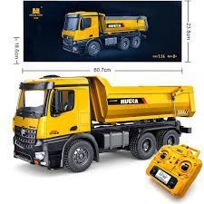 Huina Toys 1573 1:14 Самоскид на радіокеруванні з рухомим кузовом Yellow 1114 фото