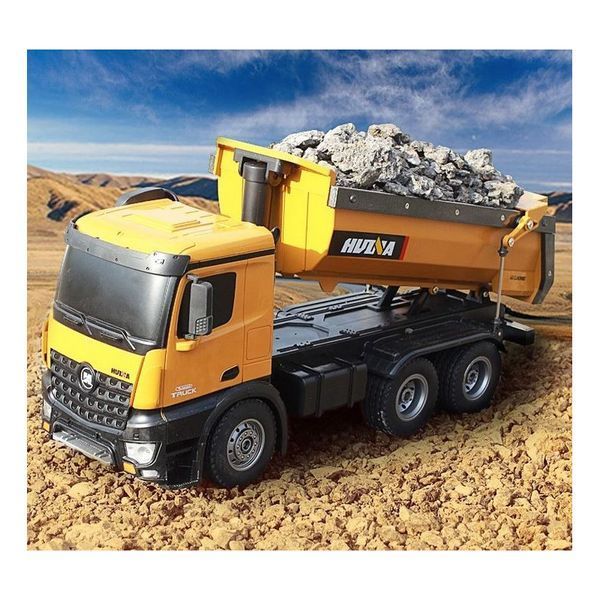 Huina Toys 1573 1:14 Самоскид на радіокеруванні з рухомим кузовом Yellow 1114 фото