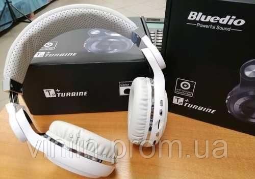 Bluetooth навушники Bluedio T2+ White безпровідні 2936 фото