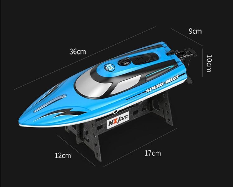 Катер на радіокеруванні HJ815 25 км/год 150 м 1100 mAh 36 см кораблик на пульту дитяча іграшка 1116 фото