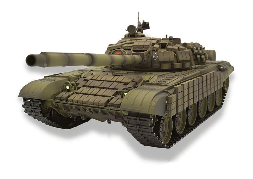 Heng Long 3939-upg Т-72 , 1/16 радіокерований танк T72 з металевим редуктором інфрачервоним боєм , пневмопушкою , димогенератором 1119 фото