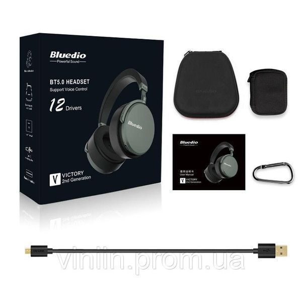 Беспроводные Bluetooth наушники Bluedio V2 с 12 динамиками (Черный) 2942 фото