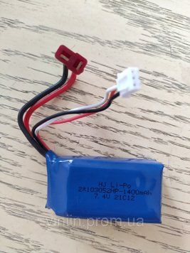 Акумулятор силовий Li-Poli 7.4V 1400vAh T-plug 4112 фото