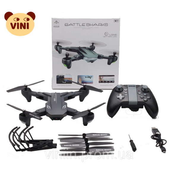 Квадрокоптер Selfie Drone Visuo XS816W-4K камера 4К + 0,3MP Wifi FPV дрон 2385 фото