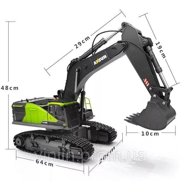 HUINA 1593 Екскаватор на радіокеруванні HUINA 1593 1:14 RTR 2.4G , спецтехніка 4245 фото