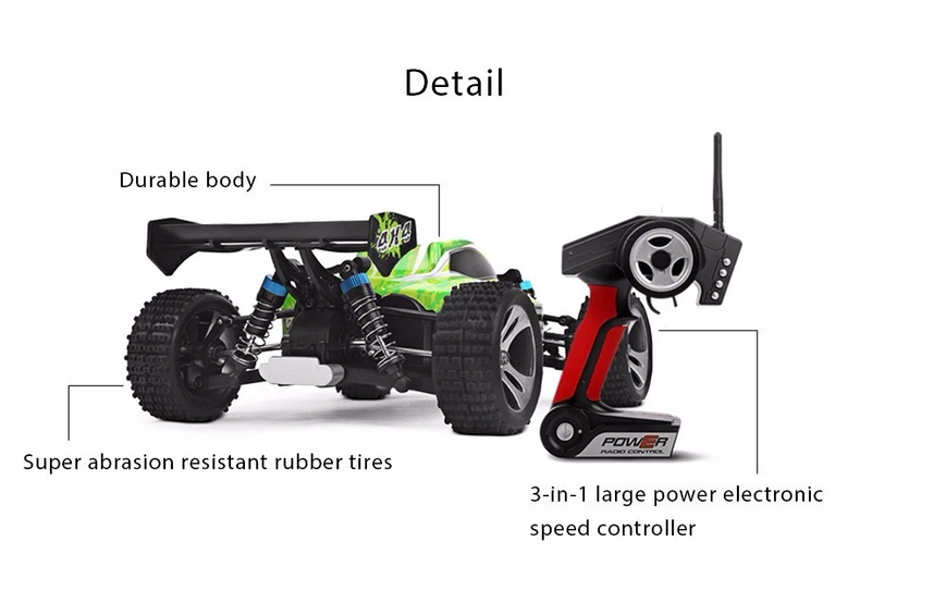 Wltoys rc A959-В 1/18 4WD 70 км/год оригінальна sграшка баггі на пульті 1657 фото